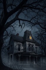 haunted house in the woods