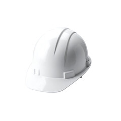 Clean white hardhat for safety equipment supply on transparent background