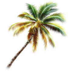 Obraz premium Tropical palm tree illustration