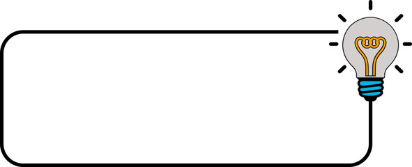 Did You Know Fun Fact Frame with Light Bulb Icon