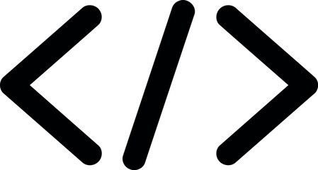 Code brackets icon programming web development digital symbol
