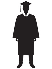 MALE GRADUATE SILHOUETTE