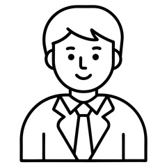 Obraz premium business owner icon line art