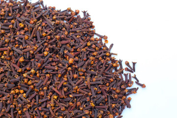 A spice of dried cloves, herbal medicine plant