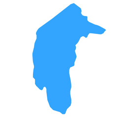 Blue Map of Australian Capital Territory (ACT) &ndash; Canberra City Vector Outline & Editable 