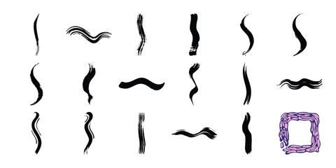 Abstract geometric shapes with vibrant color gradients and clean lines isolated on white background