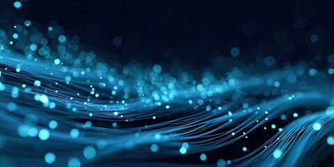 Abstract digital network waves of light