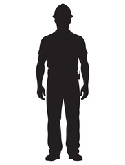 Fototapeta premium MALE WORKER SILHOUETTE
