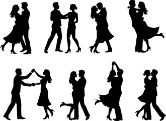 Obraz premium Silhouettes of Children Standing in Line