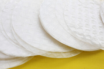 Stacked round sheets of Vietnamese rice paper