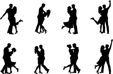 Obraz premium Silhouettes of Children Standing in Line