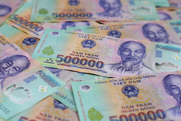 Five hundred thousand dong banknotes