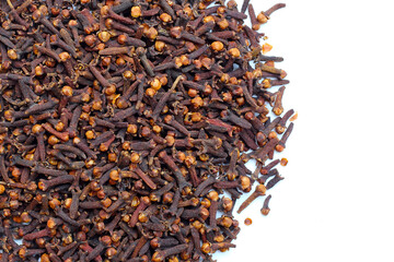 A spice of dried cloves, herbal medicine plant