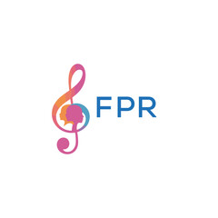 Obraz premium FPR “Colorful music logo with human faces and treble clef design” FPR Later Logo, “Abstract music school logo with people and melody icon” 