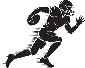 Football Player silhouette Vector Art