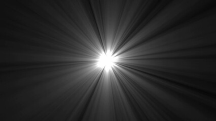 Bright White Light Bursting From Center With Dark Rays