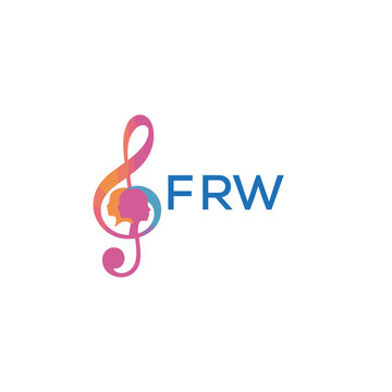 FRW &ldquo;Colorful music logo with human faces and treble clef design&rdquo; FRW Later Logo, &ldquo;Abstract music school logo with people and melody icon&rdquo;
