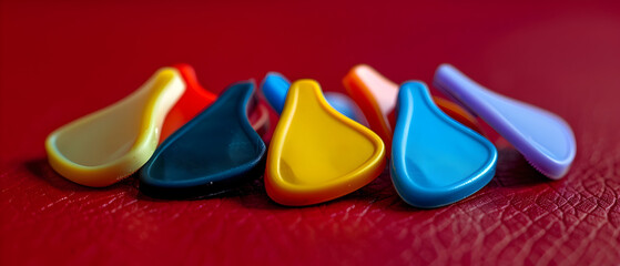 colorful candles on black background