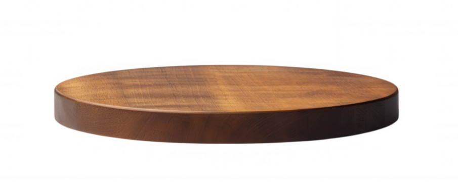 3d icon Polished wooden surface showcasing intricate wood grain pattern, isolated on transparent background for versatile design application