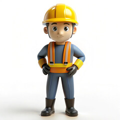 Professional Construction Worker and Builder at Job Site