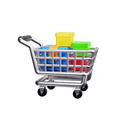Shopping Cart 3d render icons