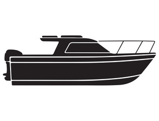  MOTOR BOAT SILHOUETTE
