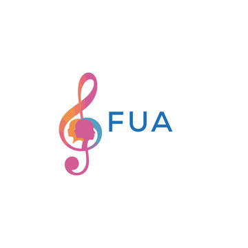 FUA &ldquo;Colorful music logo with human faces and treble clef design&rdquo; FUA Later Logo, &ldquo;Abstract music school logo with people and melody icon&rdquo;
