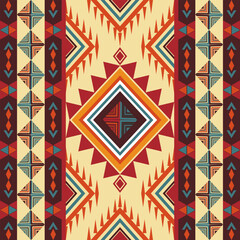 Native American geometric ethnic seamless pattern. Colorful ethnic illustration design for fabric, textile, blanket, rug, carpet, and fashion,300dpi