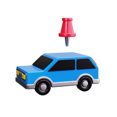 car 3d render icons