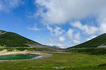 日本の北アルプスの乗鞍岳
