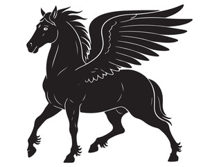 MYTHICAL WINGED HORSE SILHOUETTE