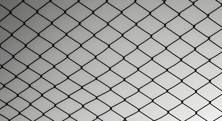 Fototapeta premium Abstract Diamond Wire Mesh Pattern: Black and White Geometric Texture