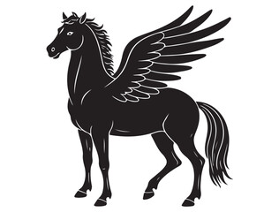 Fototapeta premium MYTHICAL WINGED HORSE SILHOUETTE