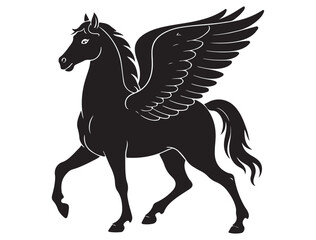 MYTHICAL WINGED HORSE SILHOUETTE