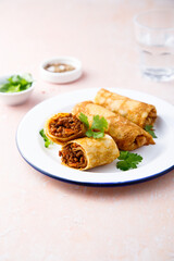 Pancakes with minced beef