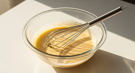 Masa para Panqueques en Cuenco para Mezclar