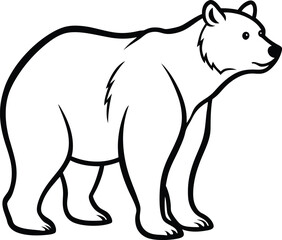 a standing bear silhouette silhouette 
