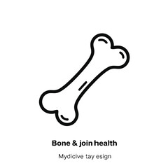 Fototapeta premium This clear graphic features a stylized bone, perfect for illustrating concepts related to human anatomy, veterinary science, or bone health awareness campaigns.