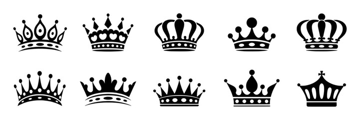 Royal crowns regal symbols ornate headwear monarchy © ThephotoLab