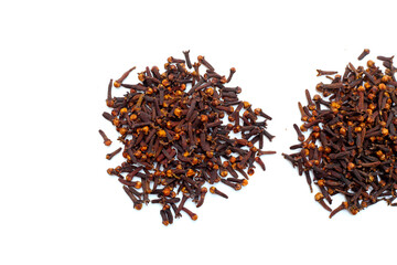 A spice of dried cloves, herbal medicine plant