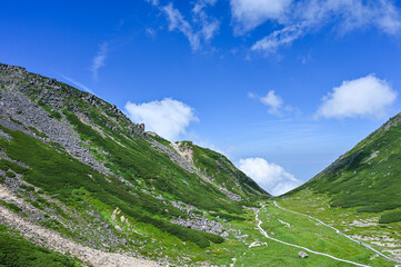 日本の北アルプスの乗鞍岳