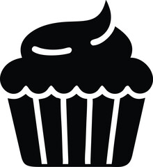 cupcake isolated silhouette