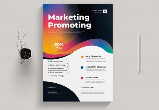 Corporate Flyer Template with Modern Style