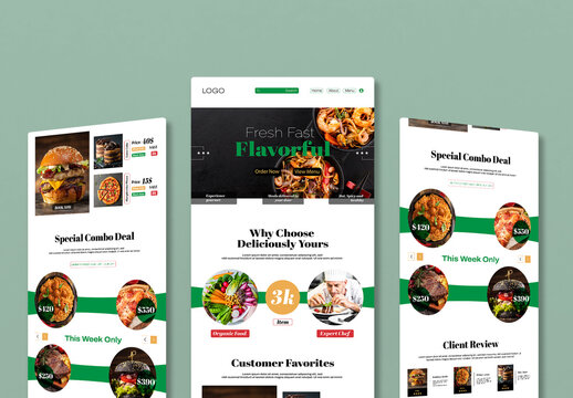 Food Landing Page Design Template