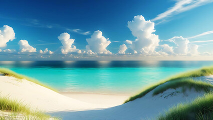 Turquoise Waters and White Sands A Tropical Beach Paradise Beckons