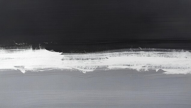 A minimalistic, elegant background of horizontal acrylic brushstrokes layered from deep charcoal, slate grey, dove grey, to pure white. The textures are clean and modern, providing a neutral yet artis