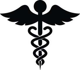 medical caduceus silhouette