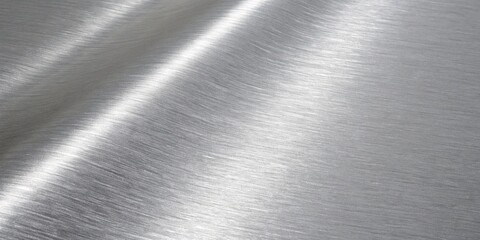 Polished silver metal texture background with brushed surface, great for industrial design, abstract art, or modern graphic template