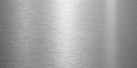 Seamless silver metal texture background with brushed surface, ideal for industrial design, abstract art, or modern graphic template