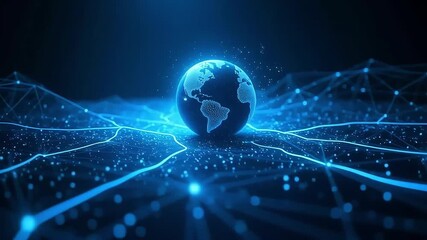 Global network connections digital technology world wide web internet communication data flow - Powered by Adobe